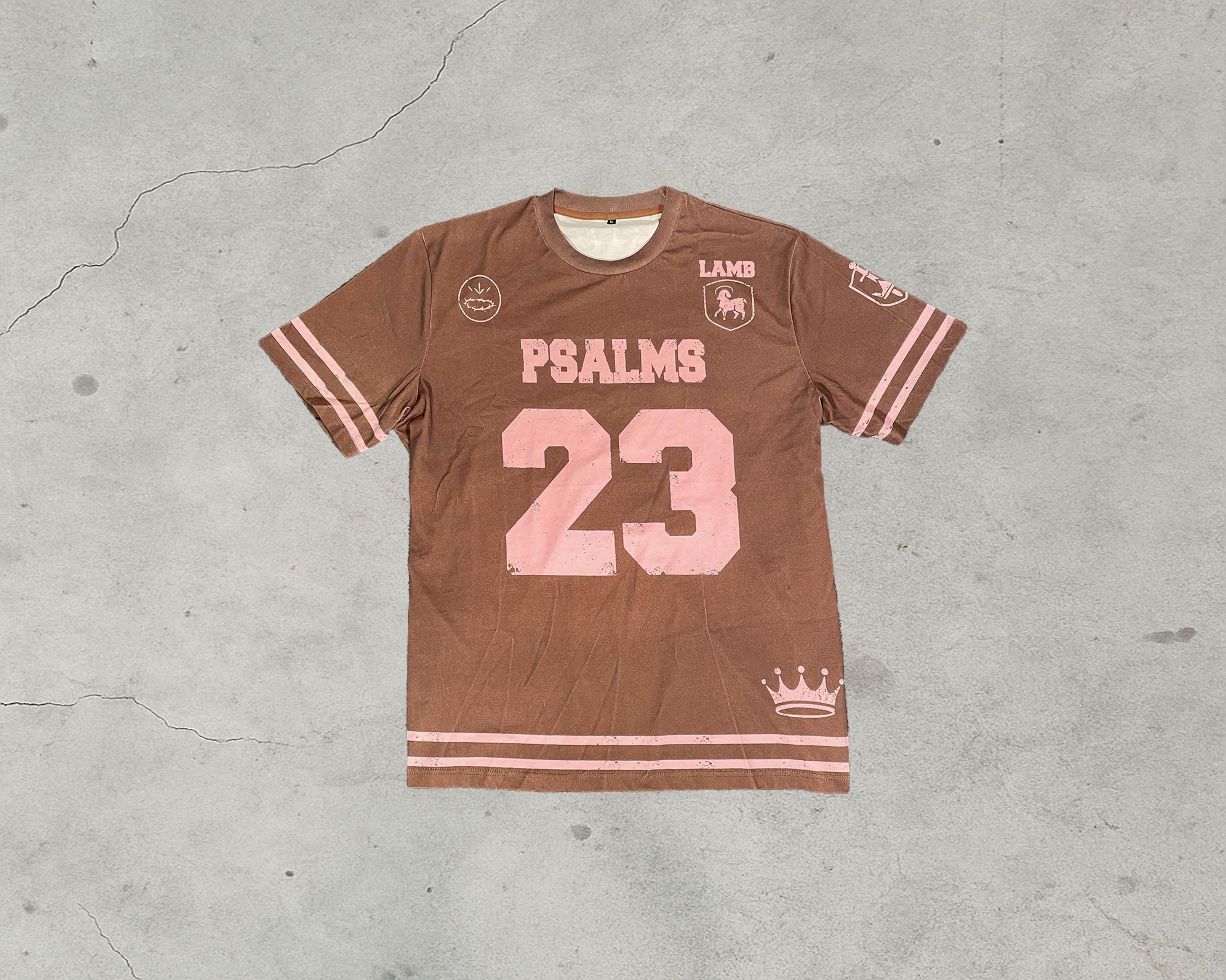 Psalm 23 Cotton Tee Jersey Brown